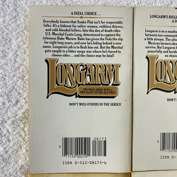 Vintage Longarm Action Western Romance Novel x4 - Picture 7 of 14